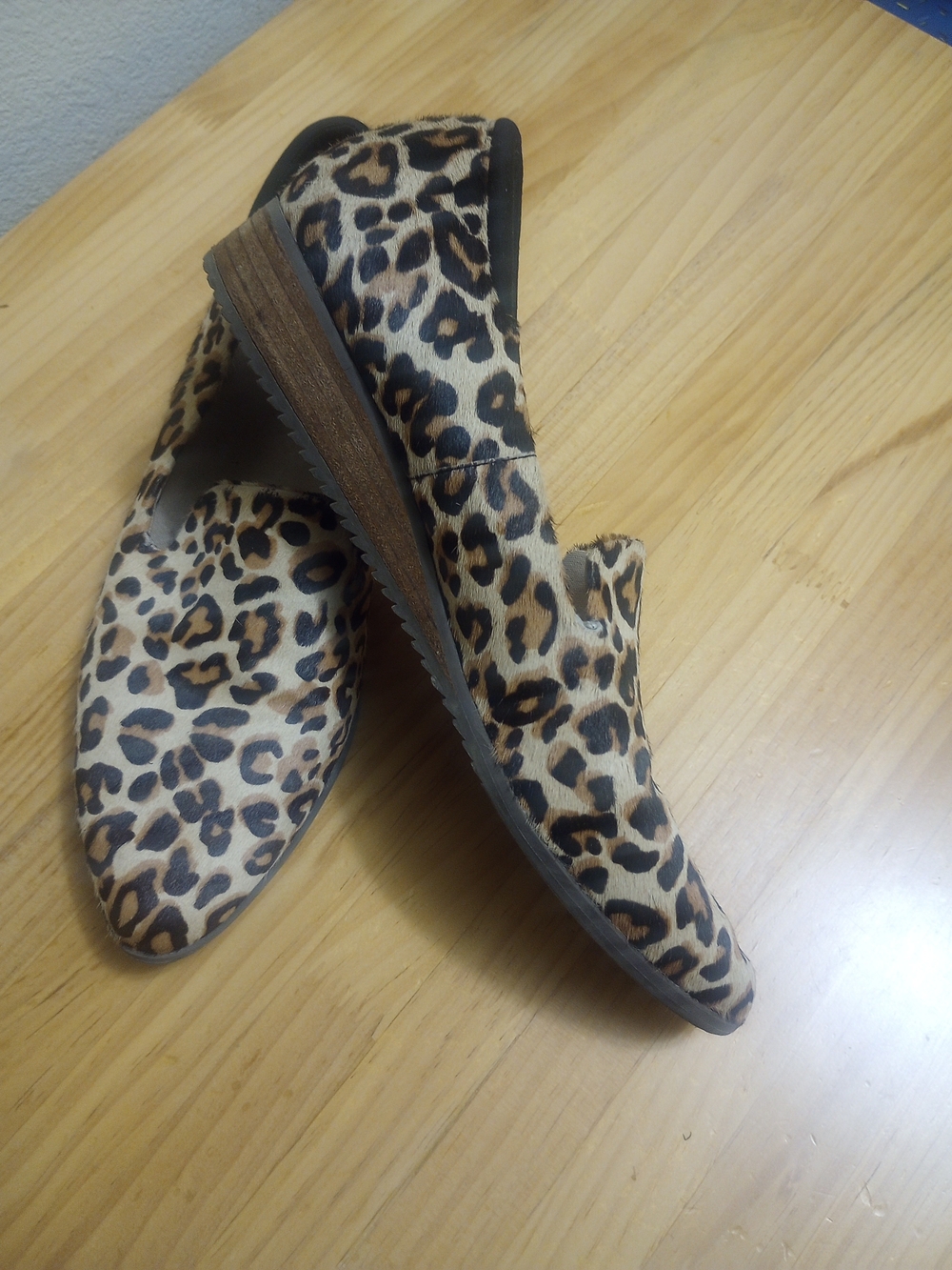 Leopard Print Slip-On Loafer Flats for Women